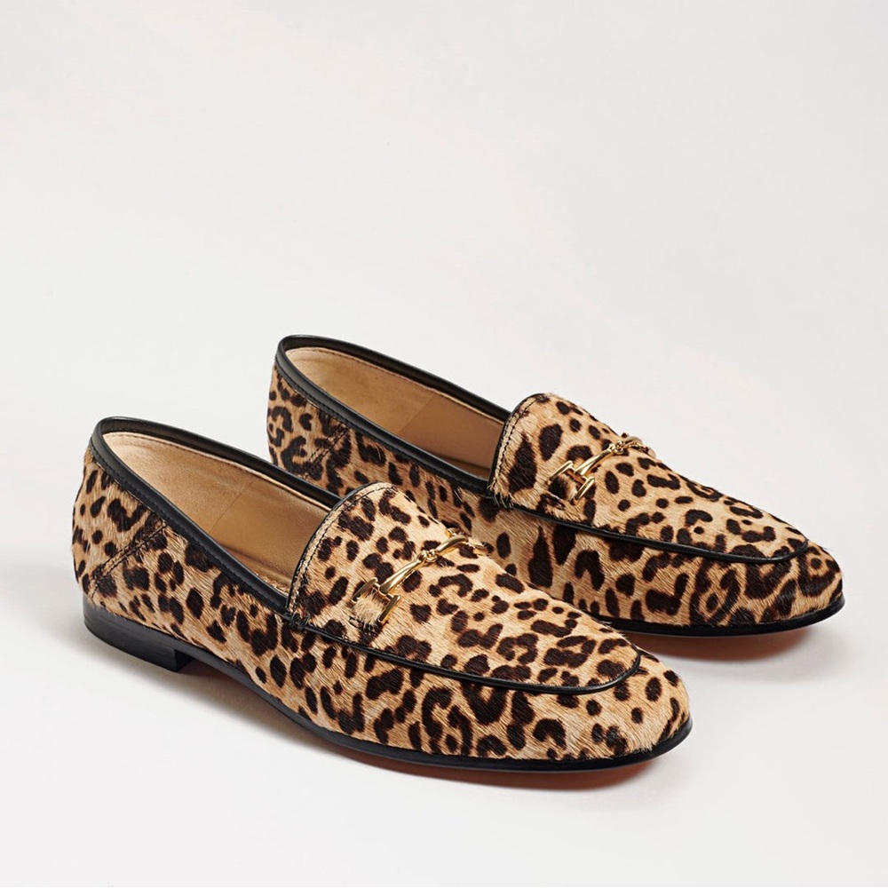 Sam Edelman Loraine Leopard Cheetah Print Loafers Slip On Calf Hair Size 7.5